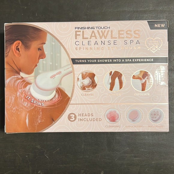 Flawless Cleanse Spa Brush By Finishing Touch 3Heads Included Factory Sealed Box - Picture 10 of 12